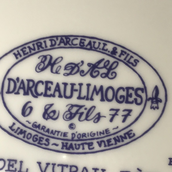 Vintage Henri D’arceau limoges porcelain 1977 Christmas plate 1st edition - Picture 9 of 15